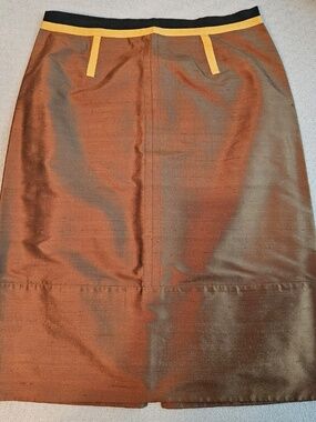 Etro Italy. Brown Silk Skirt. IT42